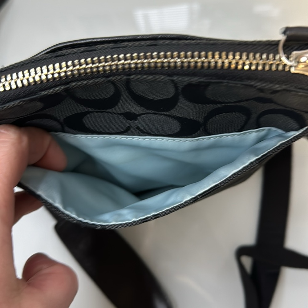 Coach Sutton signature black canvas & leather crossbody - Picture 7 of 12
